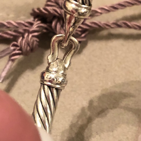 David Yurman Cable Buckle Bracelet w/ Diamonds 5mm - Picture 6 of 7